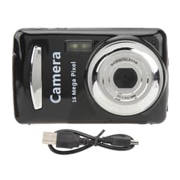Kompakt 16x optisk zoomkamera med 16MP sensor og 2,4"" LCD Sort