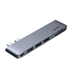 Ugreen Multihubb MacBook Pro / Air - 2xUSB-C 3xUSB ja muistikortinlukija