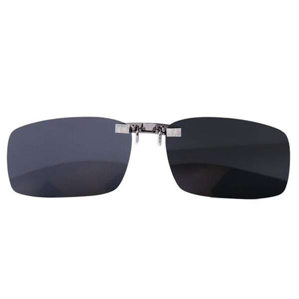 Clip-on-solbriller med UV400-beskyttelse og svart linsefarge - Large