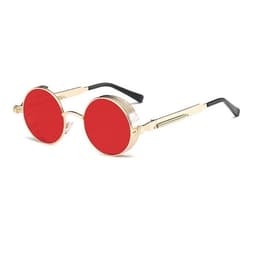 Steampunk Retro Solglasögon Röd/Guld