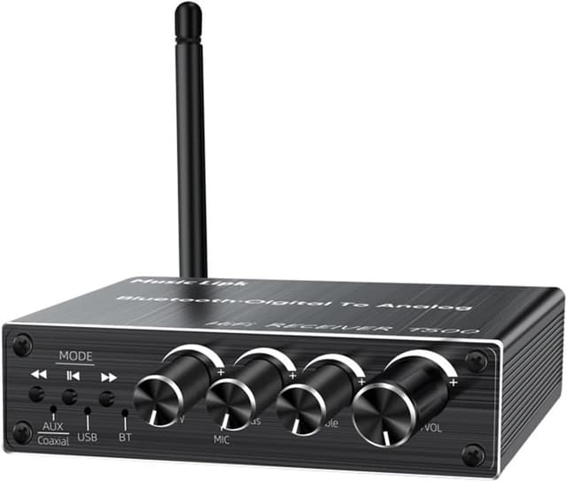 NÖRDIC Bluetooth 5.3 Audio Mottagare DAC Konverterare USB Minne 3.5MM AUX RCA Coaxial
