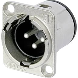 Neutrik NC3MD-V XLR-stik Flangestik, kontakter lige