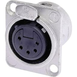 Neutrik NC5FD-L-1 XLR-kontakter Flänsanslutning rak