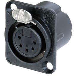 Neutrik NC5FD-LX-B XLR-kontakter Flänsanslutning rak