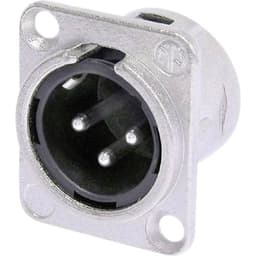 Neutrik NC3MDL1 XLR-kontakter Flänsstickkontakt rak
