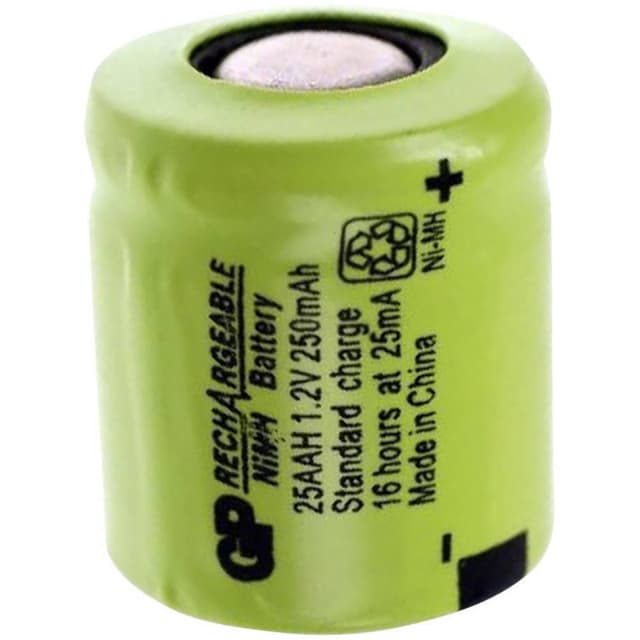 GP GPIND25AAHB Special-batteri 1/3 AA Flat-Top NiMH 1.2