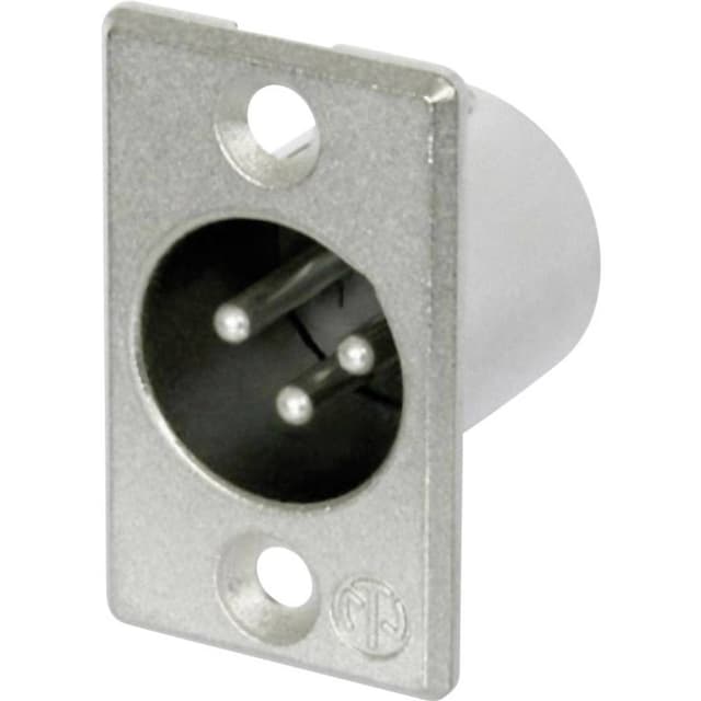 Neutrik NC3MP XLR-kontakter Flänsstickkontakt rak