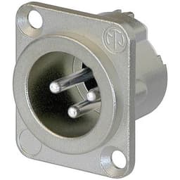 Neutrik NC3MD-LX XLR-kontakter Flänsstickkontakt rak