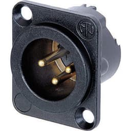 Neutrik NC3MD-LX-B XLR-kontakter Flänsstickkontakt rak