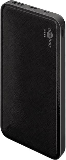 Goobay Powerbank Slimline 10.000 mAh kraftfulla 10 000 mAh i en praktisk och kompakt design med statusljusdioder