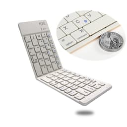 NÖRDIC Sammenleggbart Bluetooth-tastatur 66 taster US Layout Hvit