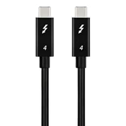 NÖRDIC 1m Thunderbolt4 USB-C aktiv 40Gbps 240W lader 8K video kompatibel med USB 4 og Thunderbolt 3