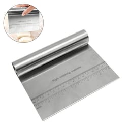 Deigskrape Rustfritt stål Slicer Pastry Pizzakutter med måleskala