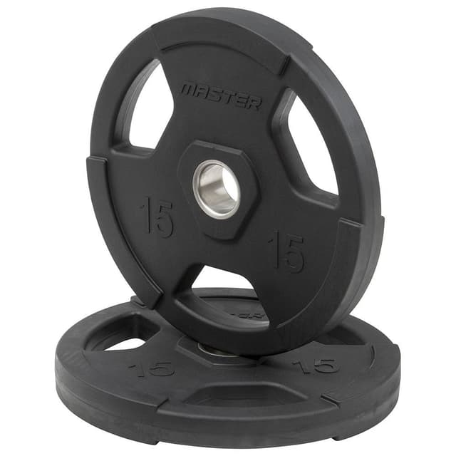 Master Fitness Gummiklädd Skiva Deluxe, Viktskivor gummerade 15 kg