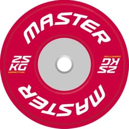 Master Fitness Competition Plate, Viktskivor bumper 25 kg