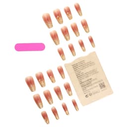DIY Nails - Komplett sett for enkel påføring Rosa + gull