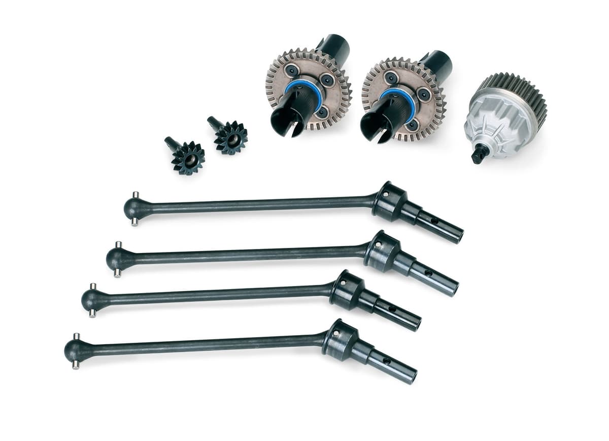 Kit Arbre De Transmission GPM Acier/aluminium – 8 Pièces Pour Traxxas E-Revo Brushless, VXL 2.0 Et Summit, Gris Argent