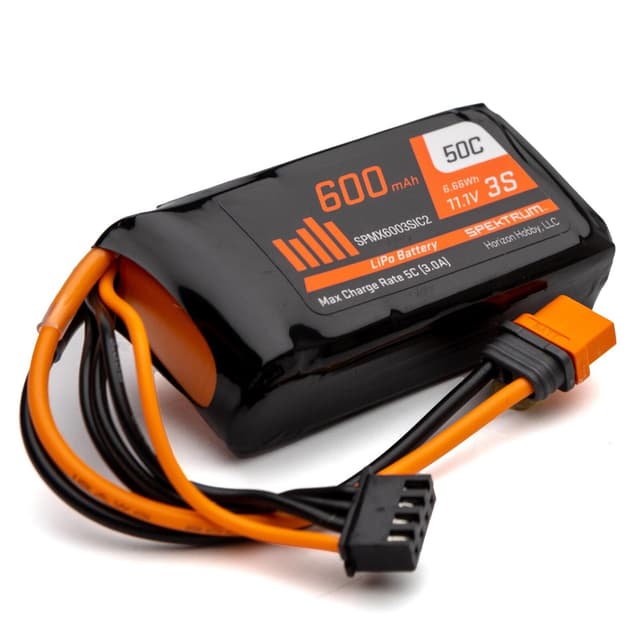 3s   600mAh - 50C - Spektrum LiPo  IC2