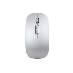 Trådløs mus, 2.4G & Bluetooth 5.1 Tri-Mode Silent Mouse Sølv