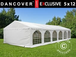 Partytelt Exclusive 5x12m PVC, Hvid