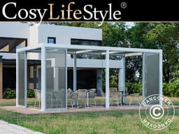Bioklimatisk pergola pavillon San Pablo med skydedøre,
