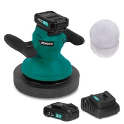 VONROC Polermaskin 20V – 2.0Ah - Ø240mm | Inkl. 2st batterier och snabbladdare