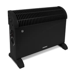 VONROC Konvektorelement – 2000W – Svart | Turbofläkt och 3 värmeinställningar