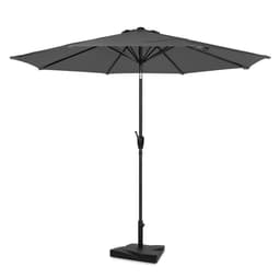 VONROC Premium Stangparasol Recanti Ø300cm - inkl. □ Betonfod og overtræk - rund | Grå
