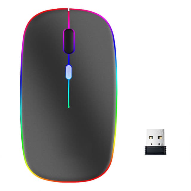 Trådlös Bluetooth-Mus USB-laddning Silvergrå