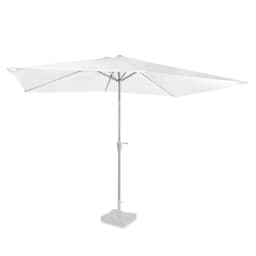 VONROC Premium Stangparasol Rapallo 200x300cm - inkl. overtræk - rektanglær | Hvid