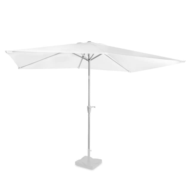 VONROC Premium Stangparasol Rapallo 200x300cm - inkl. overtræk - rektanglær | Hvid