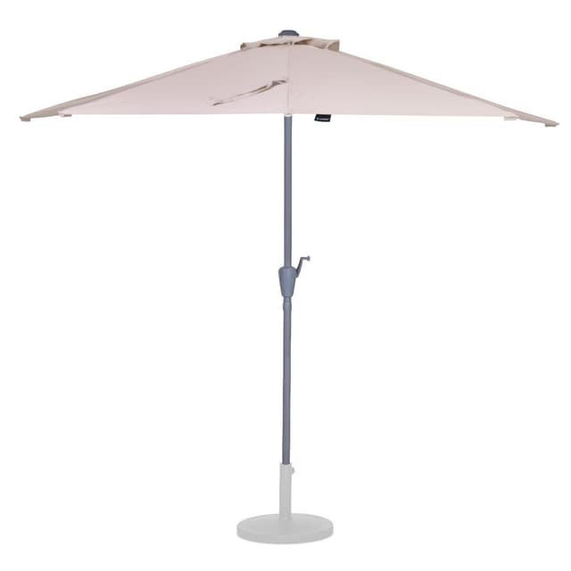 VONROC Premium balkongparasoll Magione 270x135cm - Inkl. parasollöverdrag - Halvrunt parasoll - UV-beständig duk - Beige