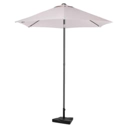 VONROC Premium parasoll Torbole Ø200cm - Inkl. parasollfot &  parasollöverdrag - Runt parasoll - UV-beständig duk - Beige