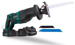 Akku-Säbelsäge VPower 20V, Komplettset mit 2x 2.0Ah Akku, Schnellladegerät, Sägeblättern und Aufbewahrungstasche