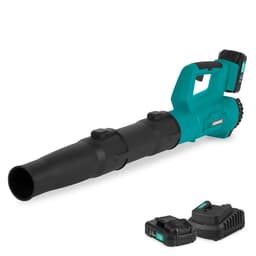 VONROC TurboJet Lövblås 20V – Axialdesign: Maximal kraft och effektivitet – Luftvolym 420 m³/h – Inkl. 2x 2.0Ah batterier och laddare