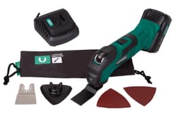 Multifunktionswerkzeug VPower 20V – Komplettset mit 2.0Ah Akku, Schnellladegerät, Zubehör und Aufbewahrungstasche