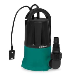 VONROC Dränkbar Pump med Platt Sug och Sensorbrytare – Pumpar Rent Vatten Ner till 1mm, För Källare och Simbassänger