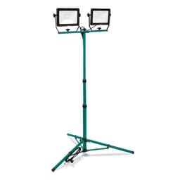 VONROC Arbejdslampe - 2x50W - lygte | LED | Sammenklappelig - Vippbar | Justerbar stander | Udstrålingsvinkel: 110° pr. lampe