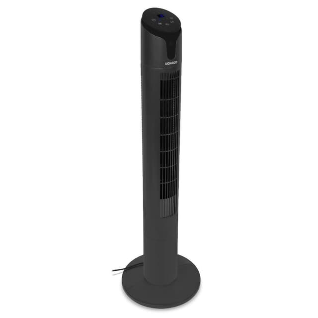 VONROC Lyxig pelarfläkt – 110cm – svart | Inkl. fjärrkontroll
