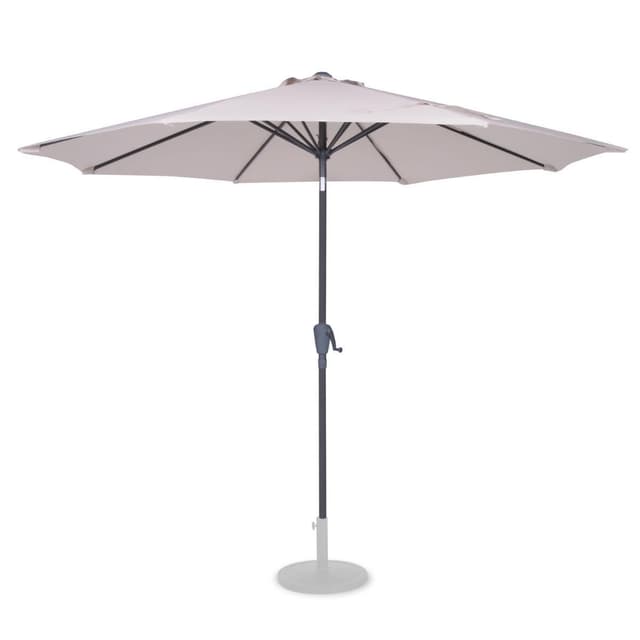 VONROC Premium parasoll Recanati Ø300cm - Inkl. parasollöverdrag - Runt parasoll - Tiltbart - UV-beständig duk - Beige