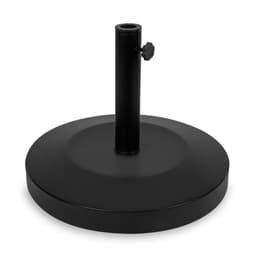 VONROC Parasolfod - rund -  Ø48cm - 25kg | Til stangdiametre: 35mm - 38mm - 48mm | Sort