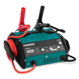 VONROC Batteriladdare med Startfunktion – Laddning av 6V/12V Batterier – Snabb Laddning Upp till 15A