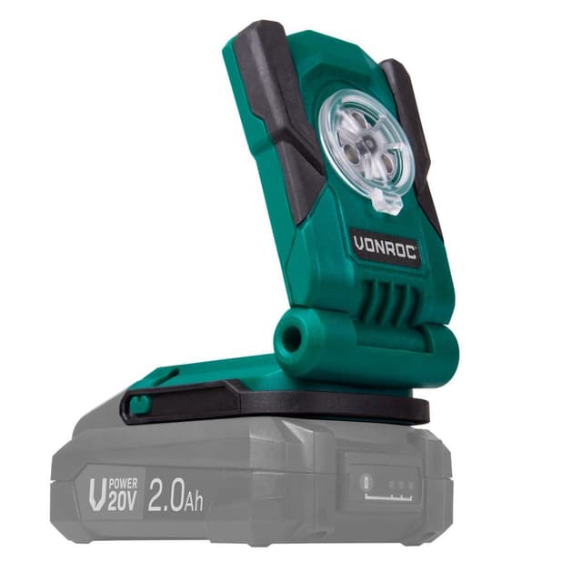 VONROC Arbetslampa 20V – 6 positioner | Exkl. batteri och laddare