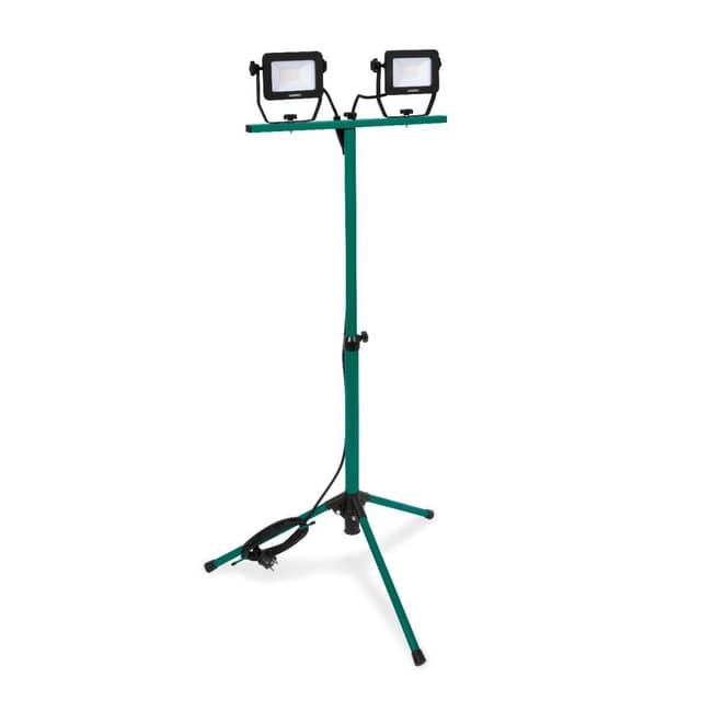 VONROC LED arbetslampa 2x 20W – Justerbart stativ