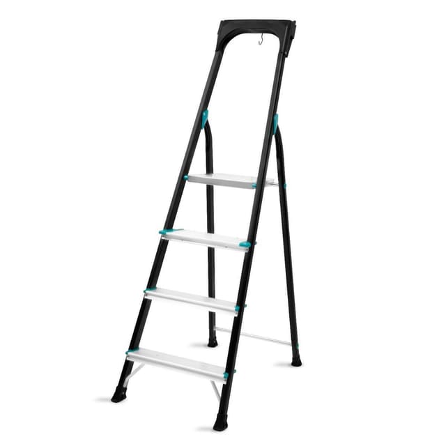 VONROC PRO Hushållsstege – 4 steg – Anti slip | Max. Kapacitet 150kg