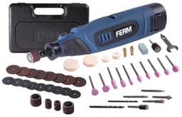 FERM CTM1016 Roterende - multiværktøj - 12V - 1.5Ah - Li-Ion - Variabel hastighed - Inkl. 45 stk. Tilbehør - DIY