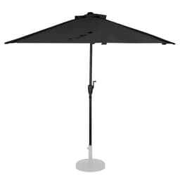 VONROC Premium balkongparasoll Magione 270x135cm - Inkl. parasollöverdrag - Halvrunt parasoll - UV-beständig duk - Svart