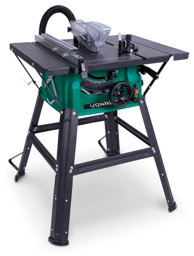 VONROC Bordrundsav - 1500W | 210mm | Støvsugeradapter - Ståloverflade | Inkl. Guide - Savklinge og Tilbehør