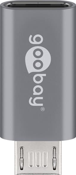 USB-adapter Micro-USB till USB-C™, OTG, grå