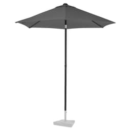 VONROC Premium parasoll Torbole Ø200cm - Inkl. parasollöverdrag - Runt parasoll - UV-beständig duk - Grå